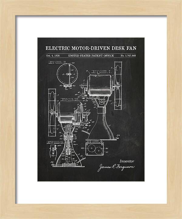 Electric Desk Fan Chalkboard Patent Us1767060a