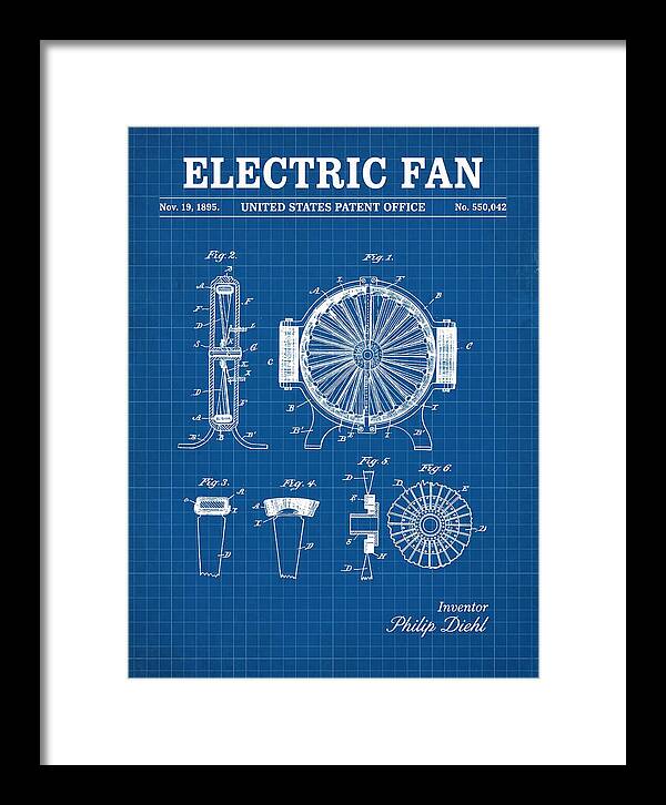 Electric Fan Blueprint Patent Us550042a