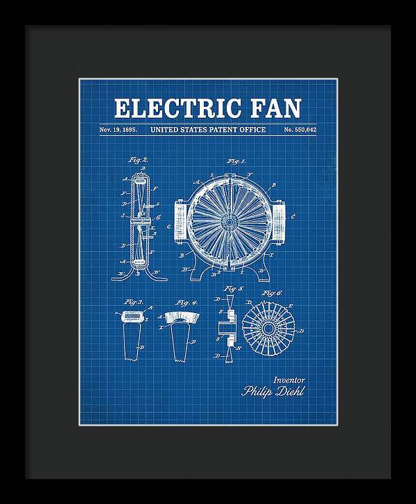 Electric Fan Blueprint Patent Us550042a