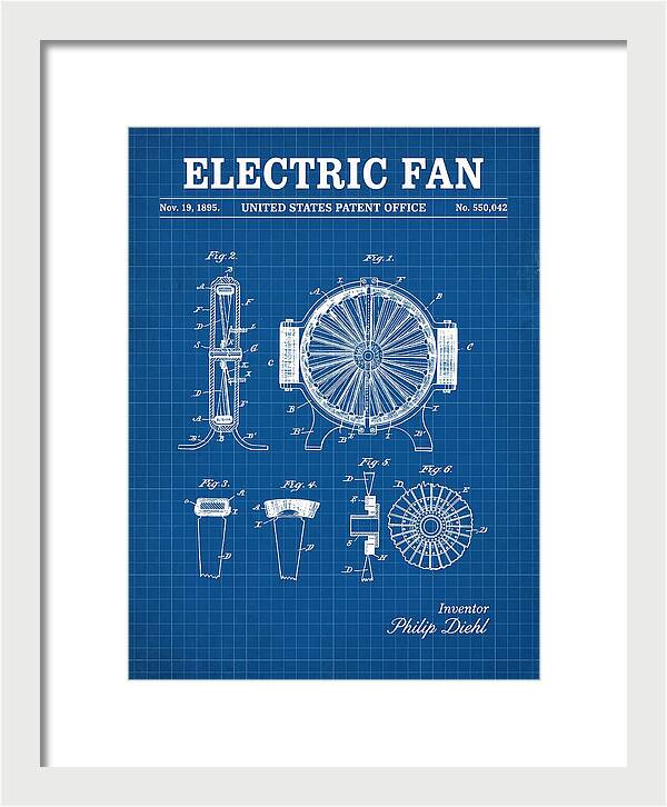 Electric Fan Blueprint Patent Us550042a