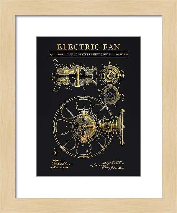 Electric Fan Gold Patent Us782816a