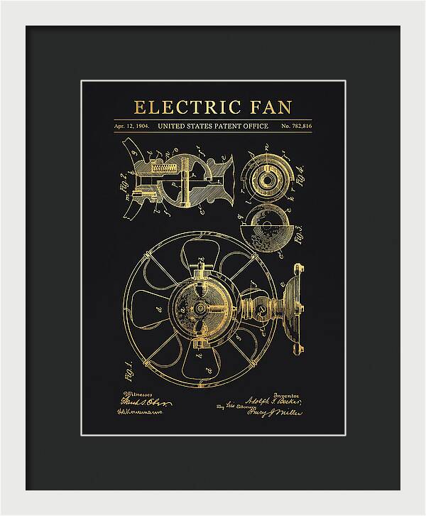 Electric Fan Gold Patent Us782816a
