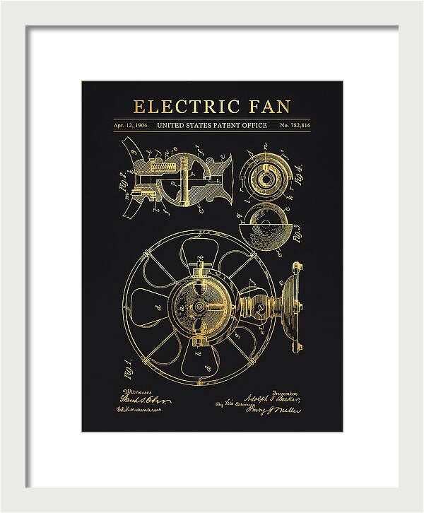 Electric Fan Gold Patent Us782816a