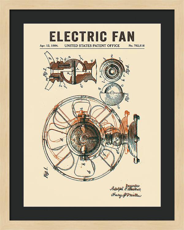 Electric Fan Retro Patent Us782816a