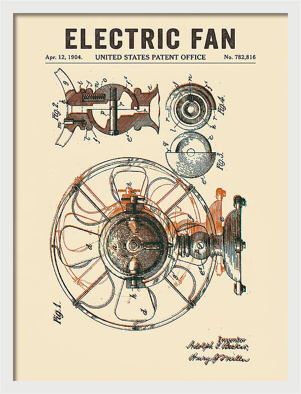 Electric Fan Retro Patent Us782816a