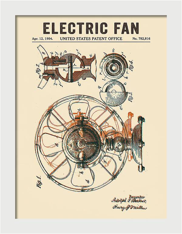 Electric Fan Retro Patent Us782816a