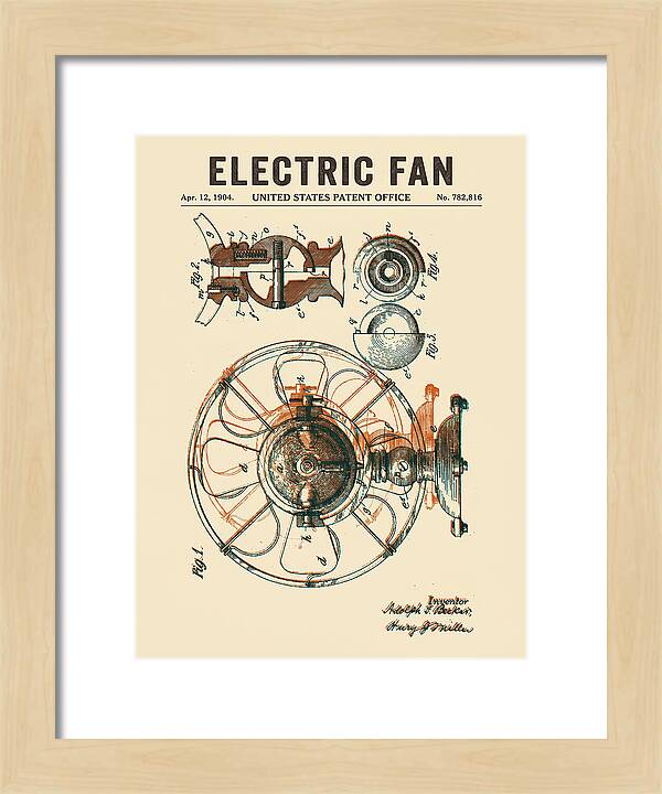 Electric Fan Retro Patent Us782816a