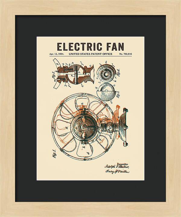 Electric Fan Retro Patent Us782816a