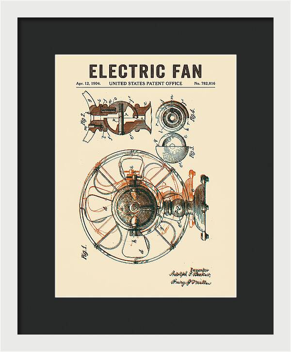 Electric Fan Retro Patent Us782816a
