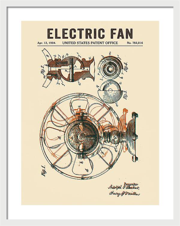 Electric Fan Retro Patent Us782816a