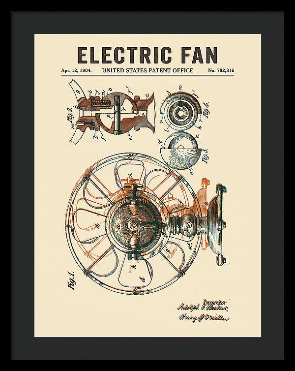 Electric Fan Retro Patent Us782816a