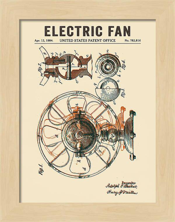 Electric Fan Retro Patent Us782816a