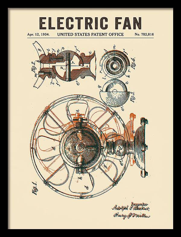 Electric Fan Retro Patent Us782816a