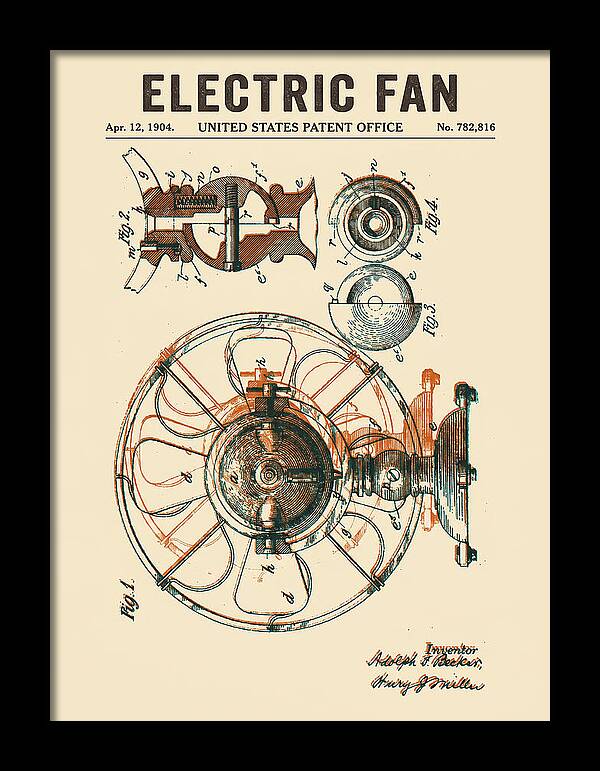 Electric Fan Retro Patent Us782816a