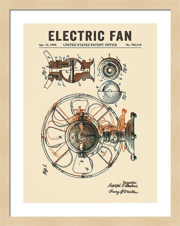 Electric Fan Retro Patent Us782816a