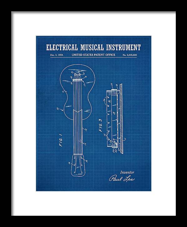 Electric Guitar Les Paul Blueprint Patent Us3018680a