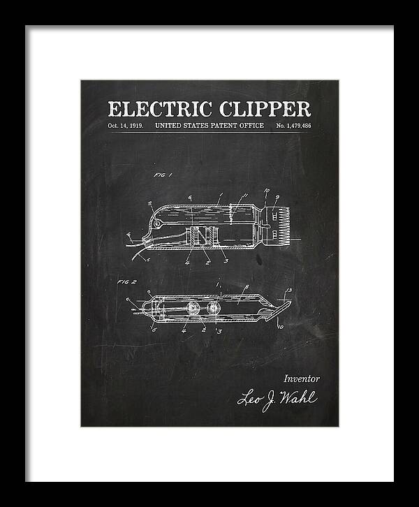 Electric Hair Clipper Chalkboard Patent Us1479486a