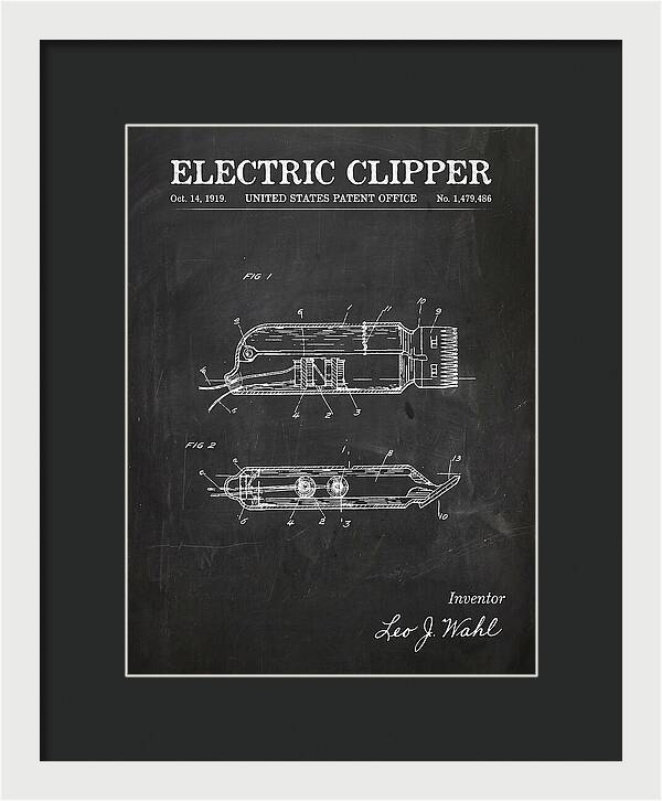 Electric Hair Clipper Chalkboard Patent Us1479486a