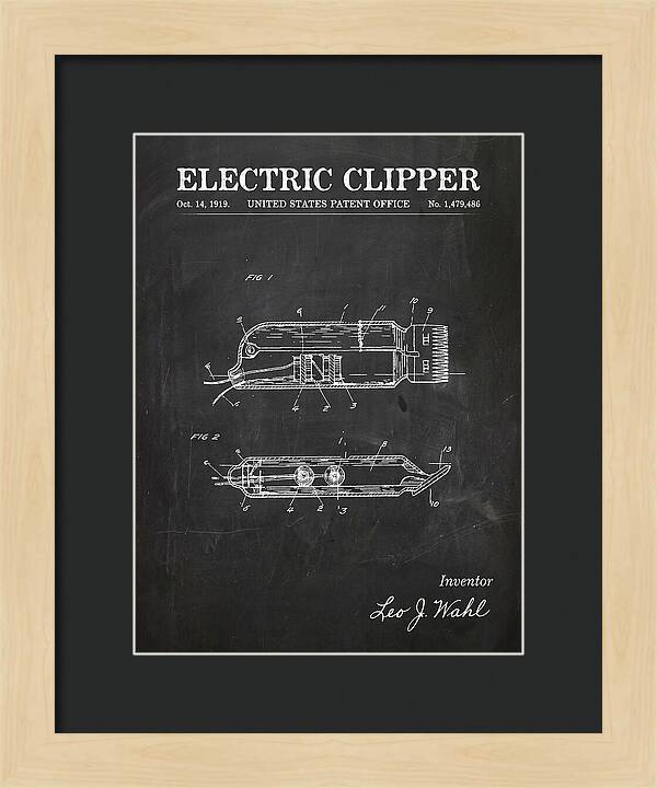 Electric Hair Clipper Chalkboard Patent Us1479486a