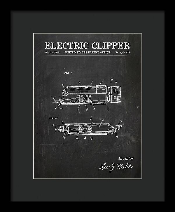 Electric Hair Clipper Chalkboard Patent Us1479486a
