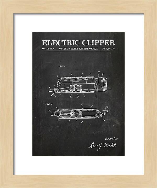 Electric Hair Clipper Chalkboard Patent Us1479486a