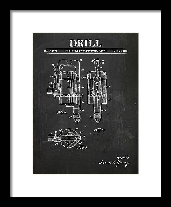 Electric Hand Drill Chalkboard Patent Us1564460a