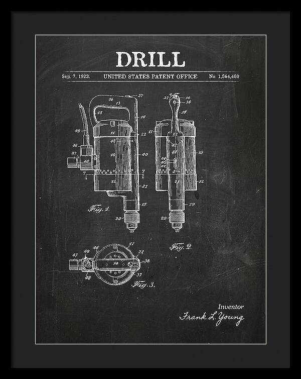 Electric Hand Drill Chalkboard Patent Us1564460a