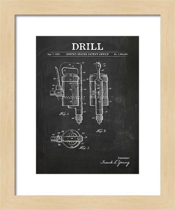 Electric Hand Drill Chalkboard Patent Us1564460a