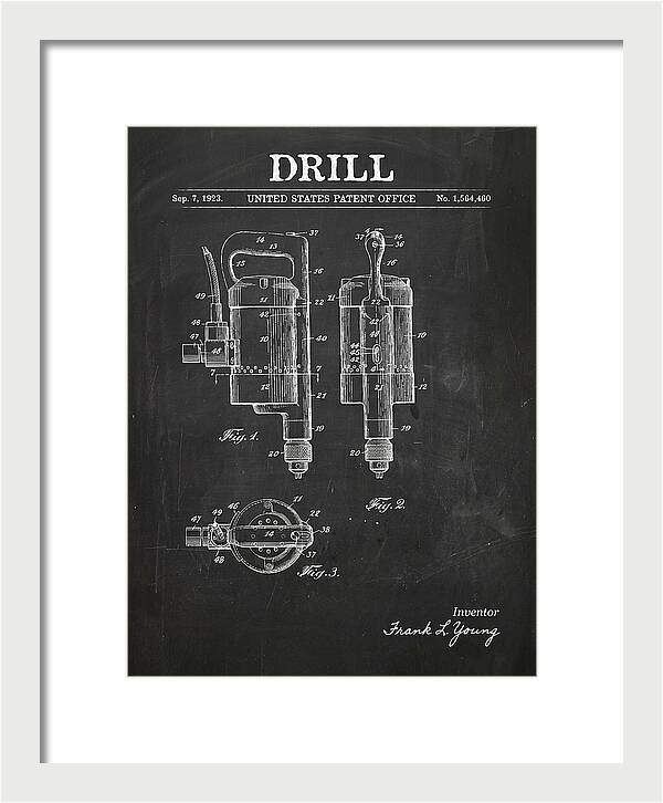 Electric Hand Drill Chalkboard Patent Us1564460a