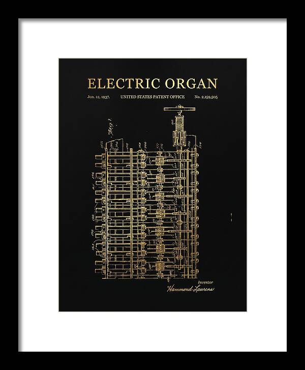 Electric Organ Hammond Gold Patent Us2159505a