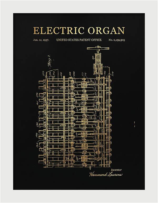 Electric Organ Hammond Gold Patent Us2159505a