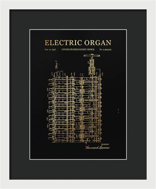 Electric Organ Hammond Gold Patent Us2159505a