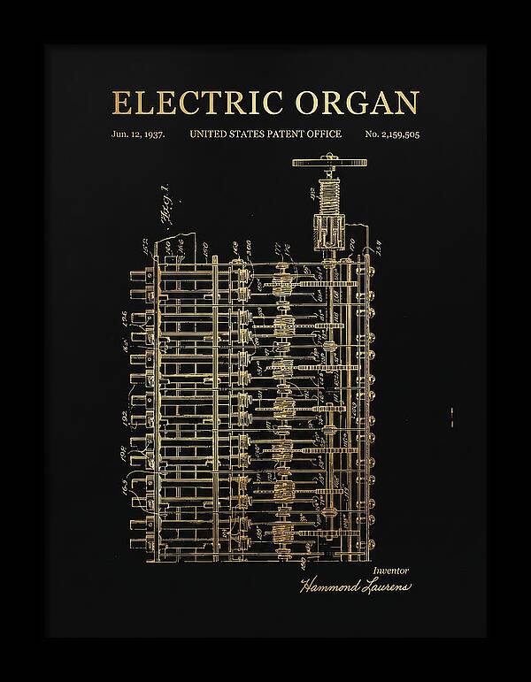 Electric Organ Hammond Gold Patent Us2159505a