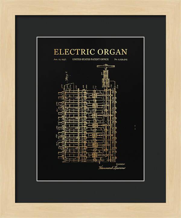 Electric Organ Hammond Gold Patent Us2159505a