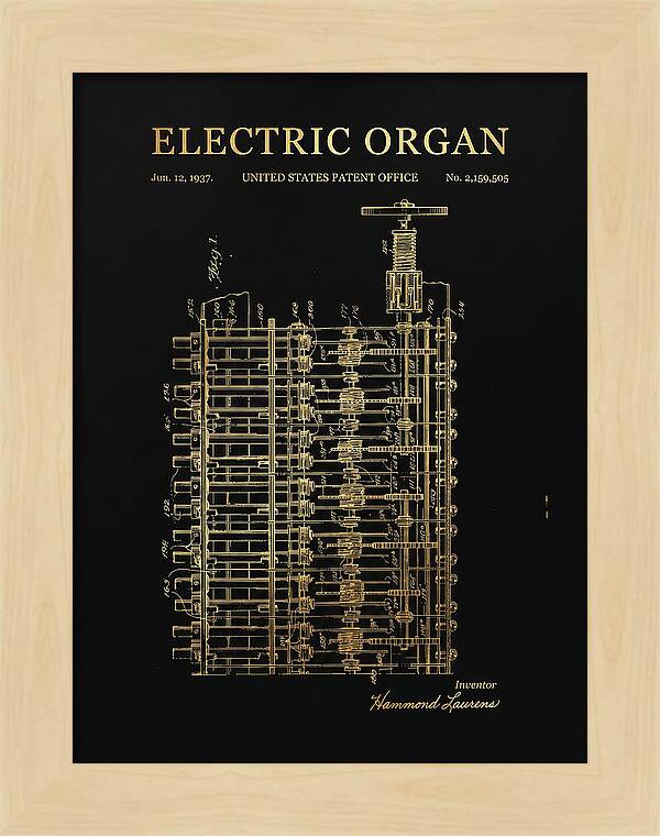 Electric Organ Hammond Gold Patent Us2159505a