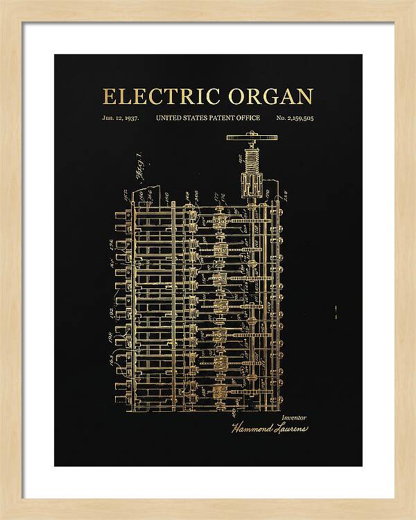 Electric Organ Hammond Gold Patent Us2159505a
