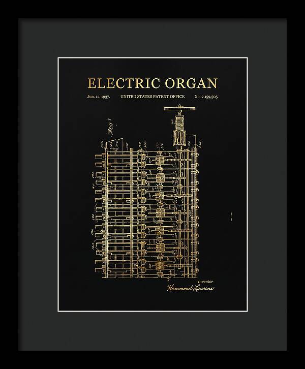 Electric Organ Hammond Gold Patent Us2159505a