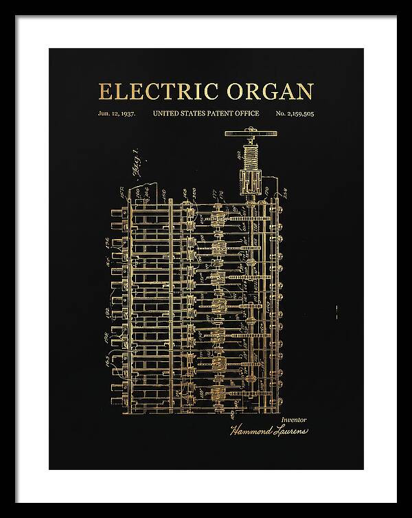 Electric Organ Hammond Gold Patent Us2159505a