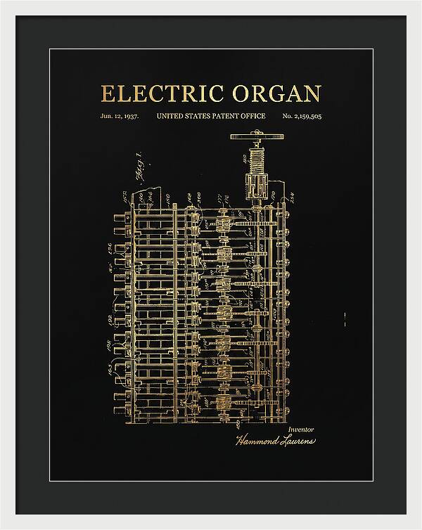 Electric Organ Hammond Gold Patent Us2159505a