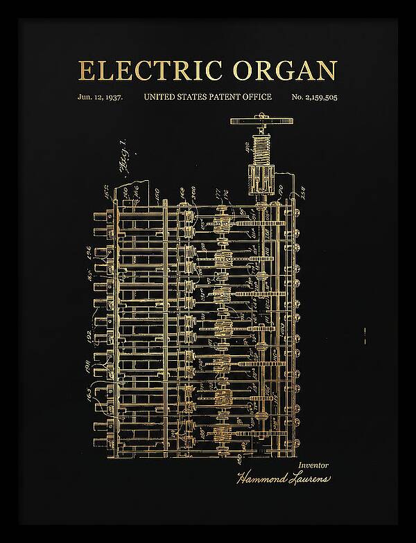 Electric Organ Hammond Gold Patent Us2159505a