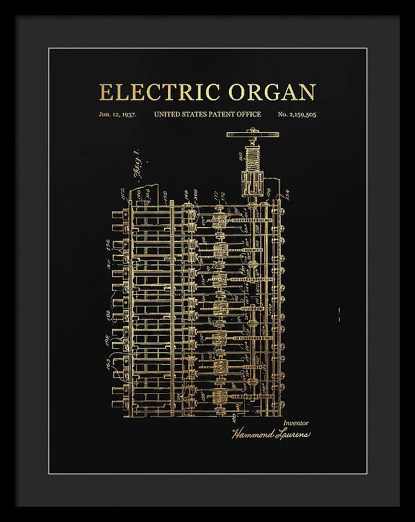 Electric Organ Hammond Gold Patent Us2159505a