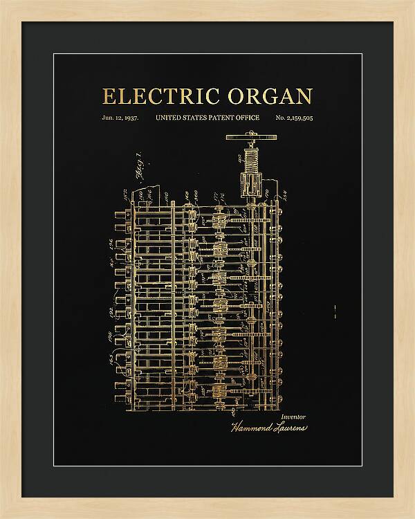 Electric Organ Hammond Gold Patent Us2159505a