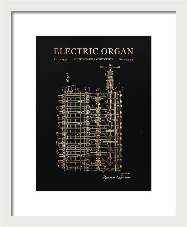 Electric Organ Hammond Gold Patent Us2159505a