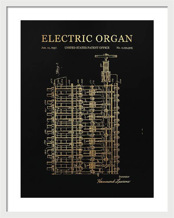 Electric Organ Hammond Gold Patent Us2159505a