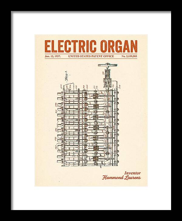 Electric Organ Hammond Retro Patent Us2159505a