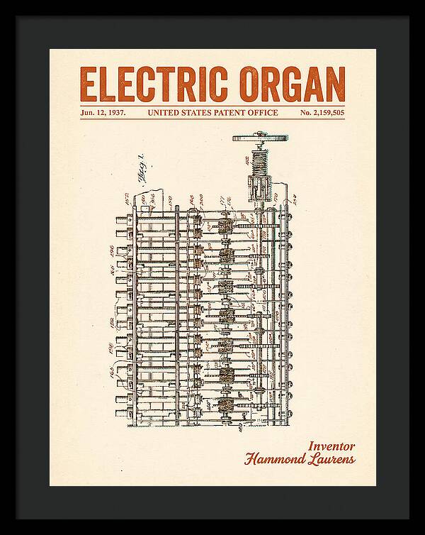 Electric Organ Hammond Retro Patent Us2159505a