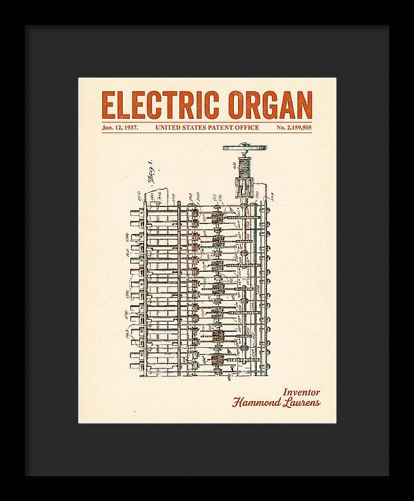 Electric Organ Hammond Retro Patent Us2159505a