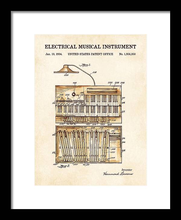 Electric Organ Hammond Watercolor Patent Us1956350a