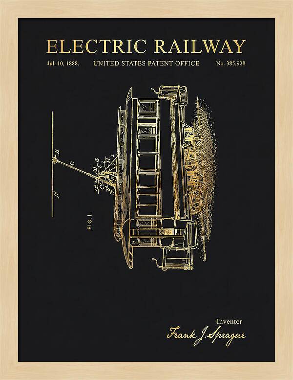 Electric Railway Gold Patent Us385928
