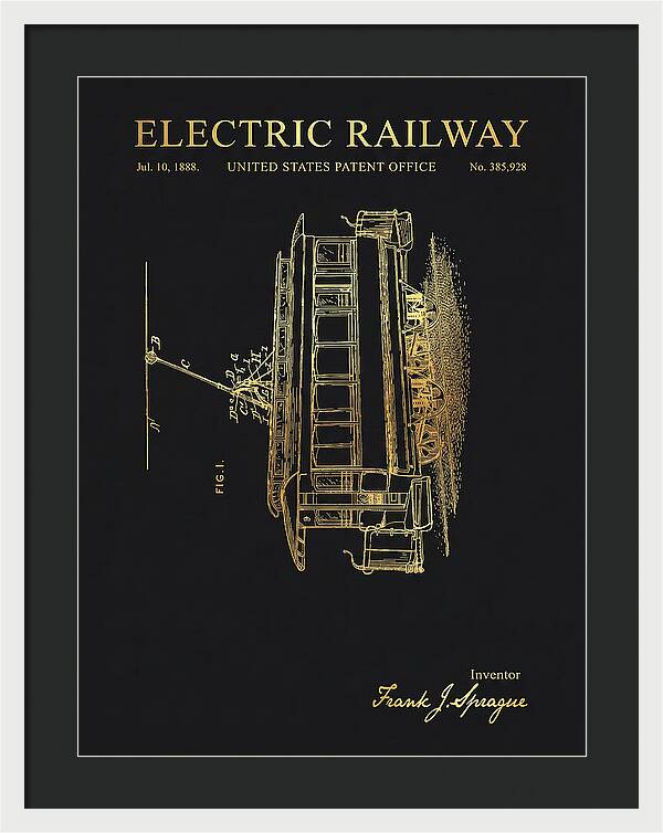 Electric Railway Gold Patent Us385928